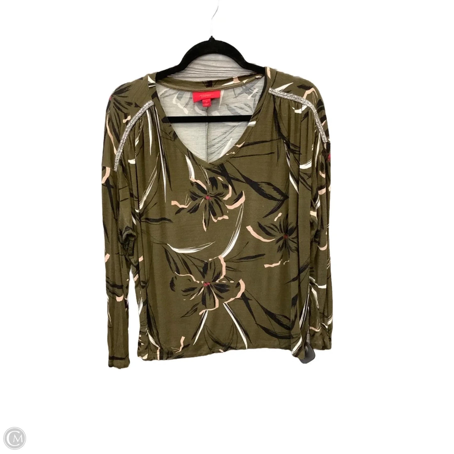 Top Long Sleeve By Jennifer Lopez In Green, Size: M