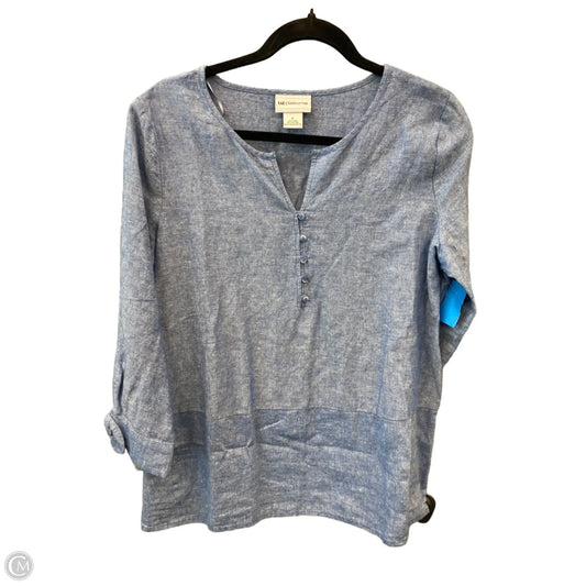 Top Long Sleeve By Liz Claiborne In Blue, Size: S