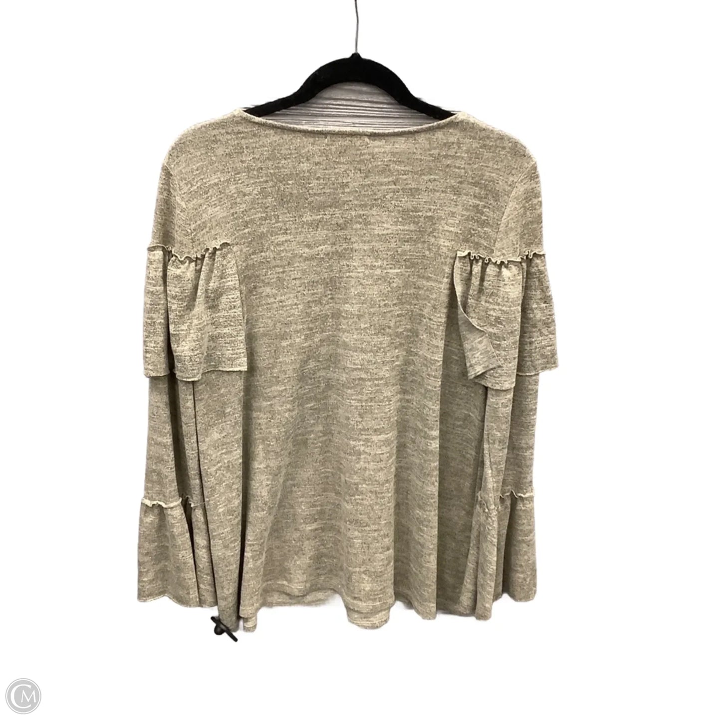 Top Long Sleeve By Easel In Green, Size: S