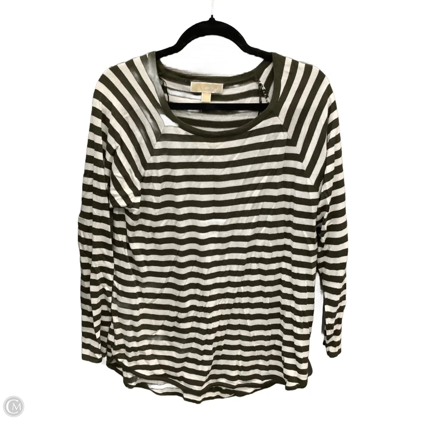 Top Long Sleeve By Michael By Michael Kors In Striped Pattern, Size: M