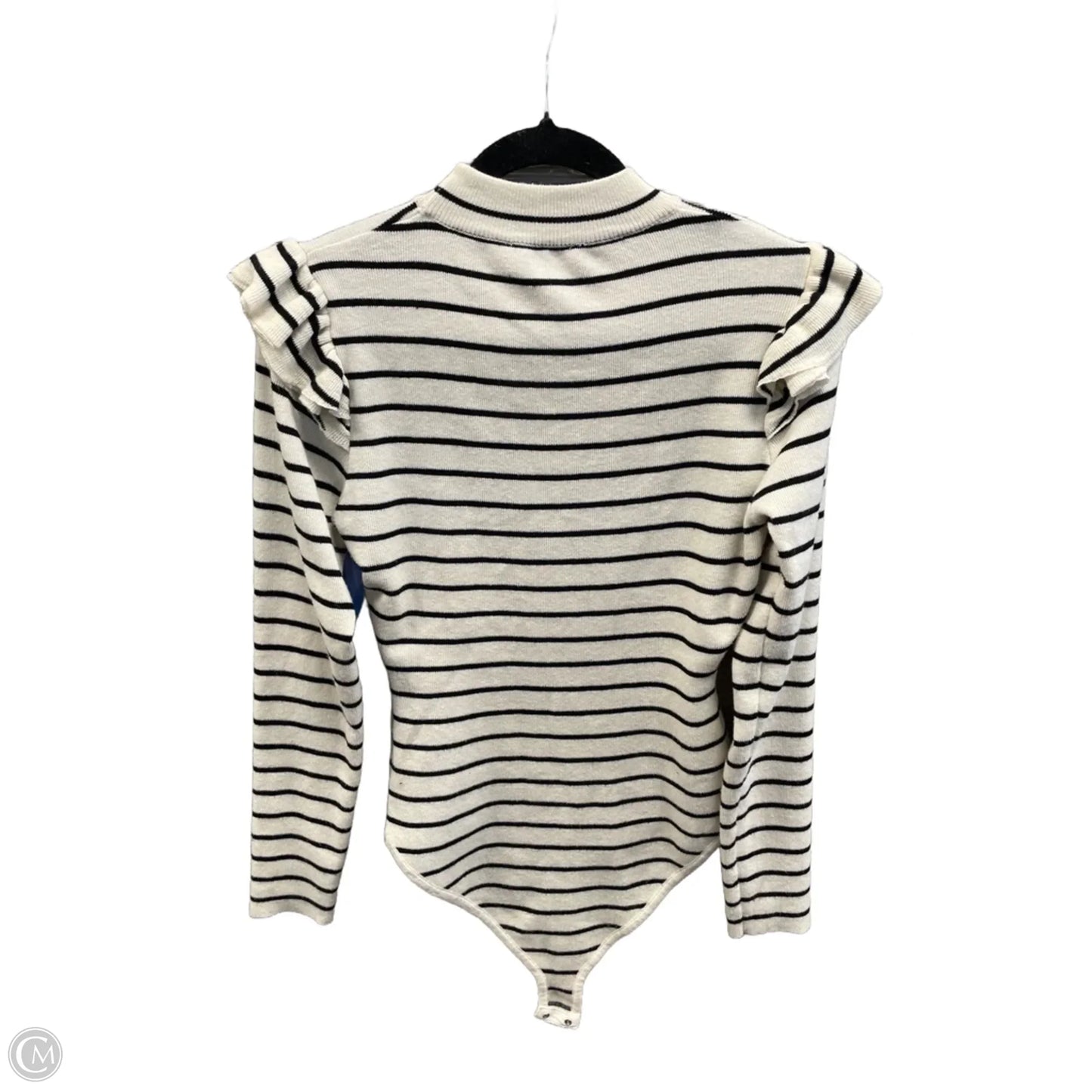 Top Long Sleeve By Gilli In Striped Pattern, Size: M