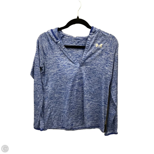 Athletic Top Long Sleeve Hoodie By Under Armour In Blue, Size: S