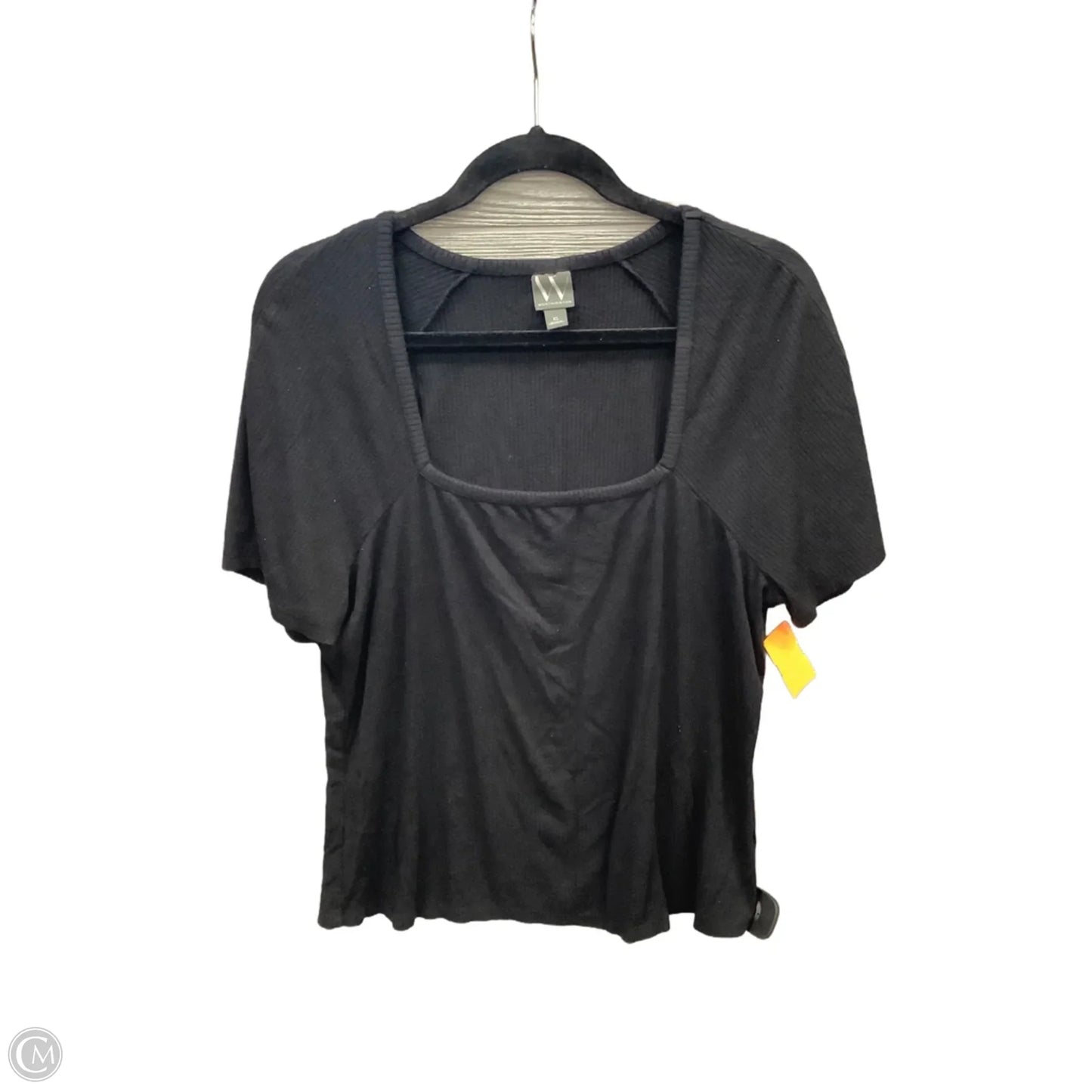 Top Short Sleeve By Worthington In Black, Size: Xl