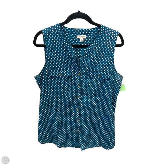 Top Sleeveless By Croft And Barrow In Blue, Size: M