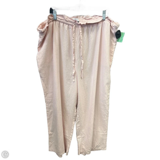 Pants Linen By Eloquii In Pink, Size: 20