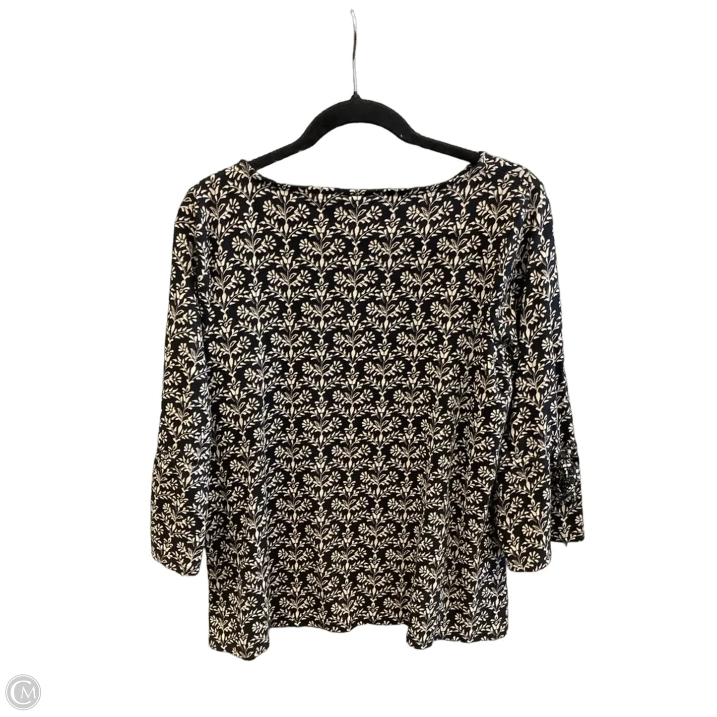 Top 3/4 Sleeve By J. Jill In Black, Size: M