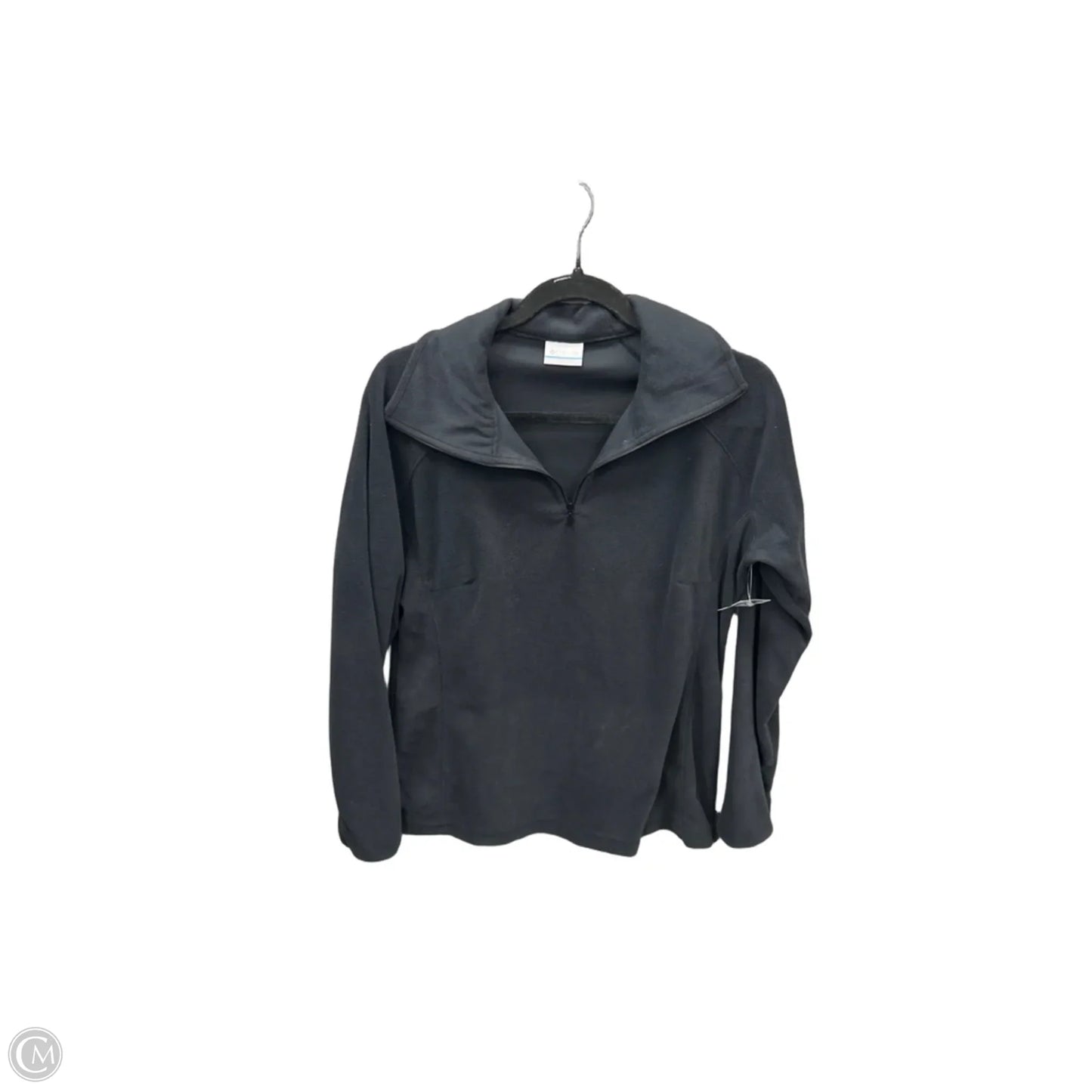 Athletic Top Long Sleeve Collar By Columbia In Black, Size: L