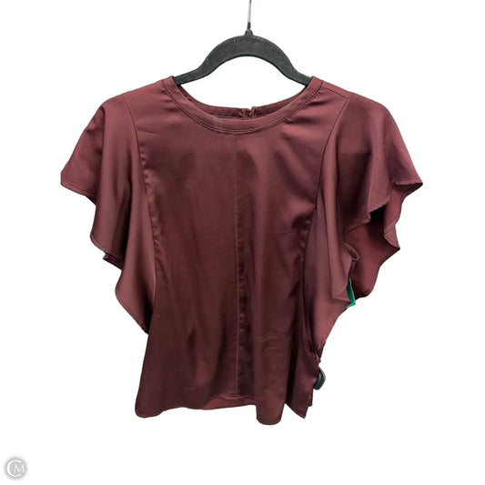Top Short Sleeve By Worthington In Maroon, Size: S