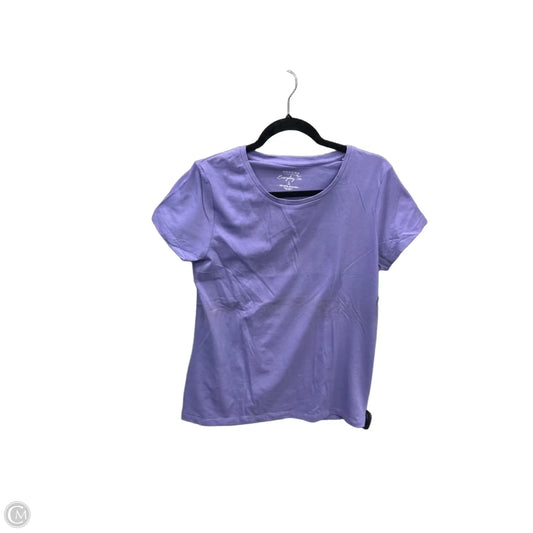 Top Short Sleeve By Sonoma In Purple, Size: L