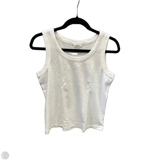 Top Sleeveless By Christopher And Banks In White, Size: L