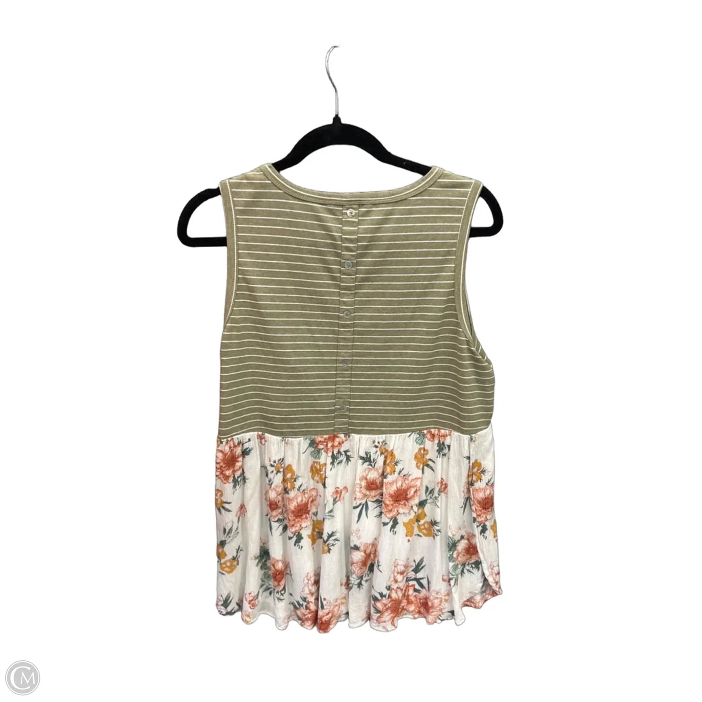 Top Sleeveless By Doe & Rae In Green, Size: M