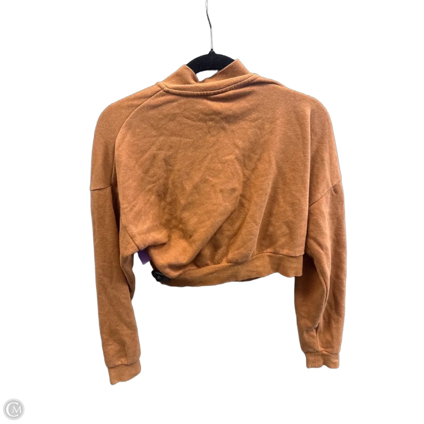 Athletic Top Long Sleeve Collar By Nike In Orange, Size: Xs
