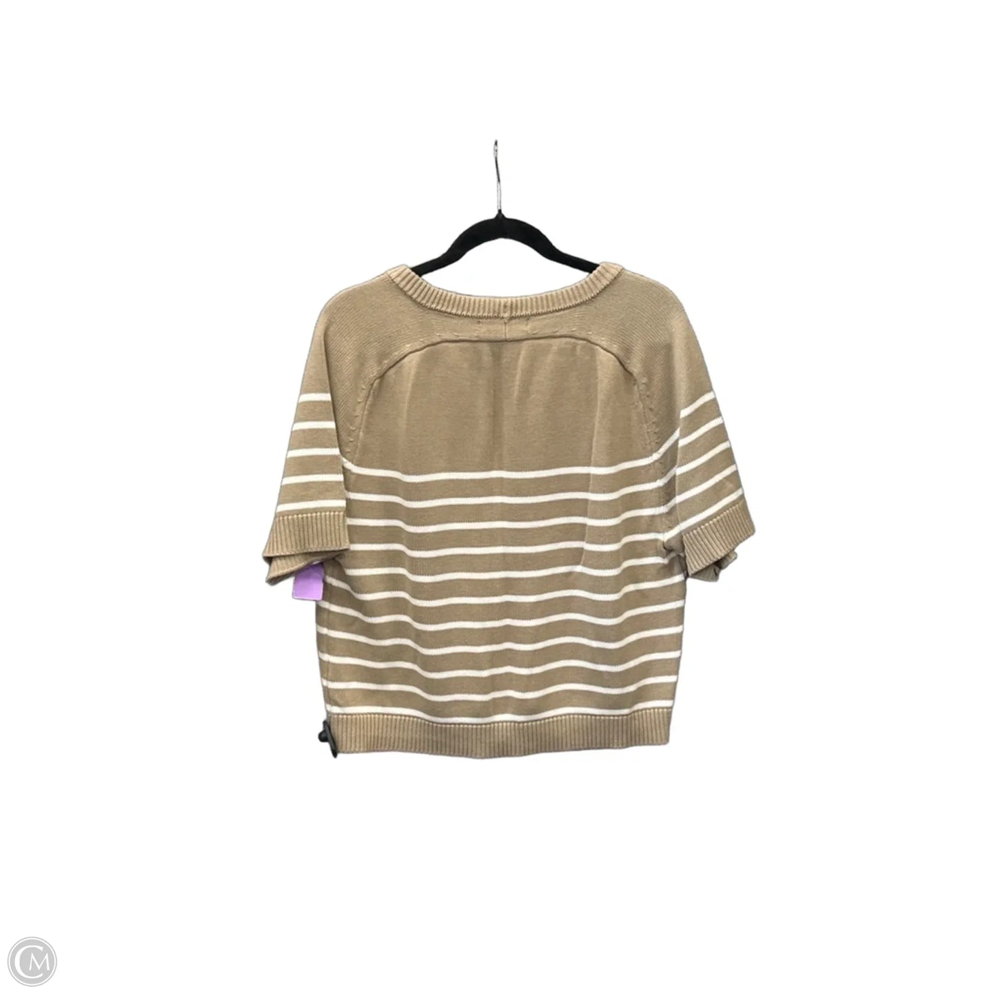 Sweater Short Sleeve By Vigoss In Brown, Size: Xl