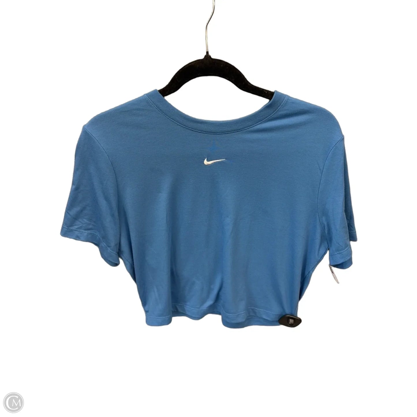Athletic Top Short Sleeve By Nike In Blue, Size: L