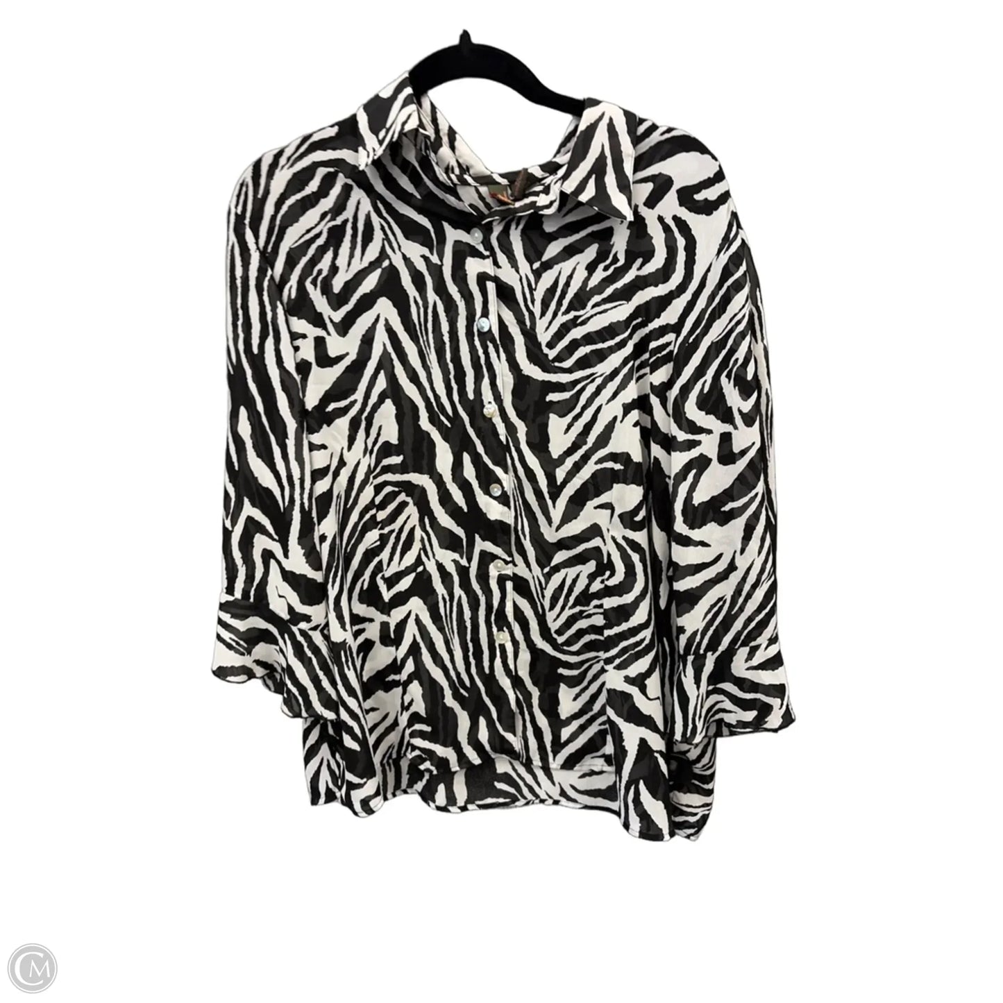 Top Long Sleeve By Sere Nade In Animal Print, Size: 2x