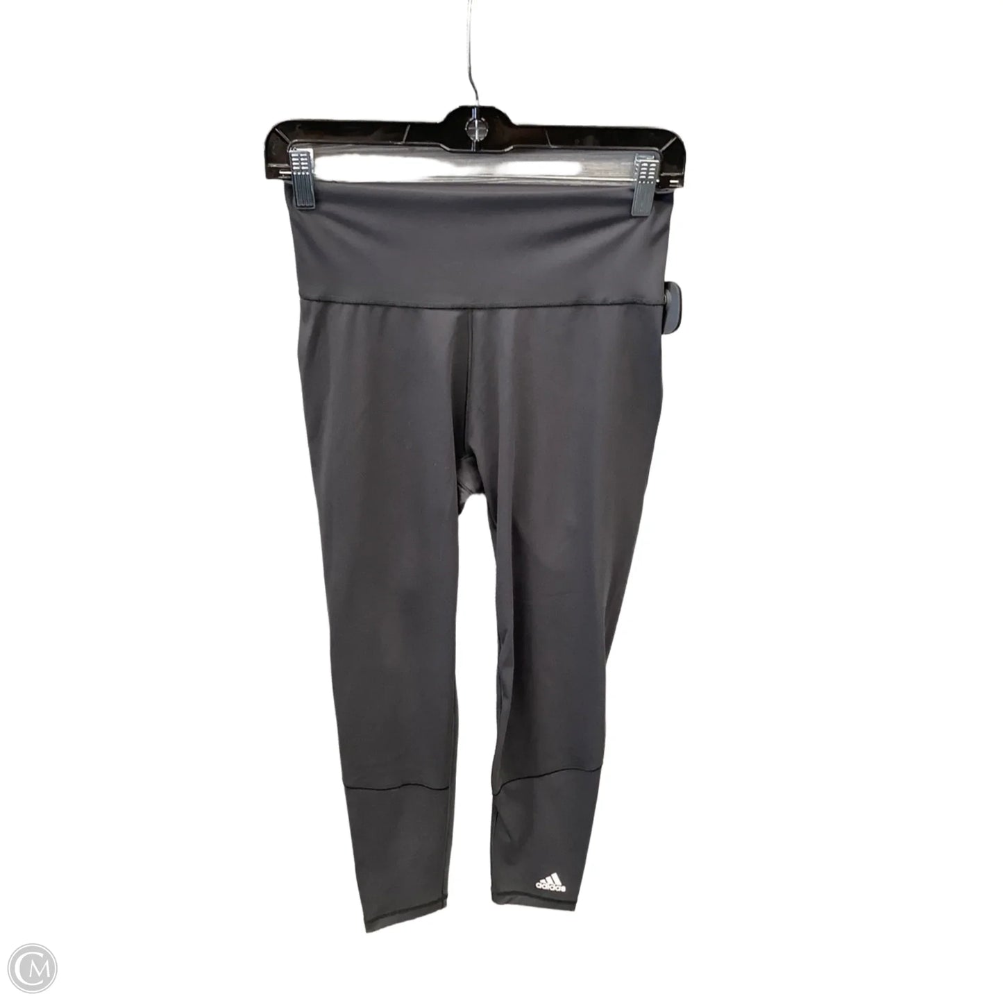 Athletic Leggings By Adidas In Grey, Size: M