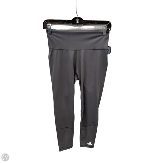 Athletic Leggings By Adidas In Grey, Size: M