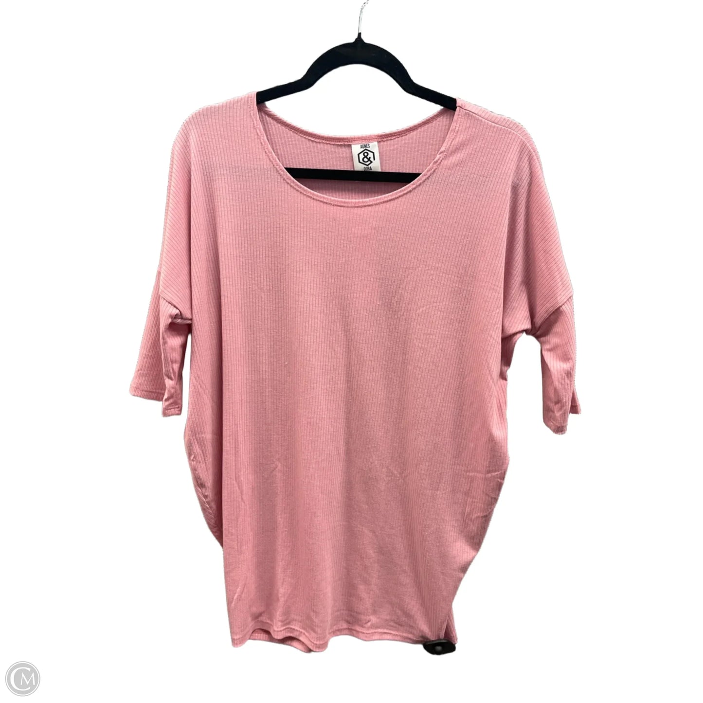 Tunic 3/4 Sleeve By Agnes & Dora In Pink, Size: S