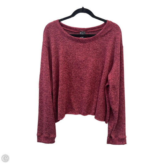 Top Long Sleeve By Agnes & Dora In Maroon, Size: 3x