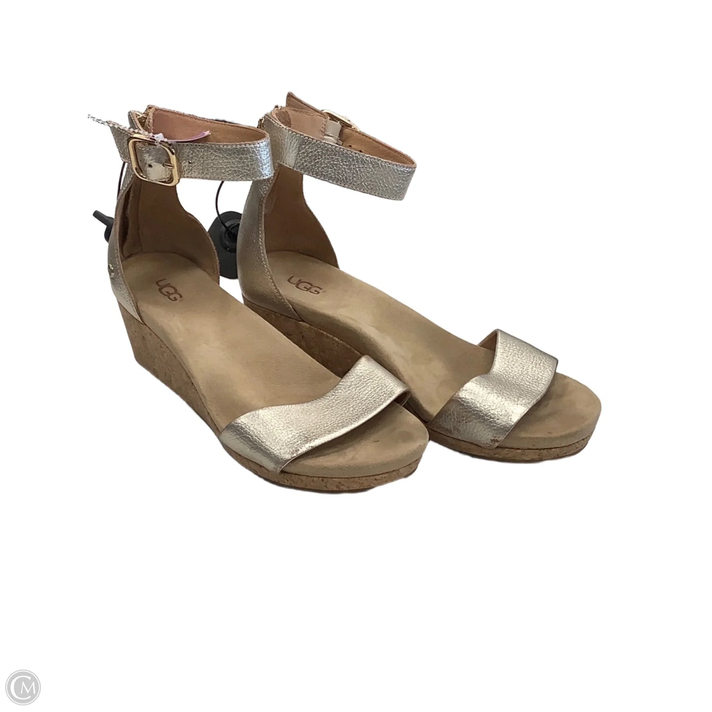 Sandals Designer By Ugg In Gold, Size: 10