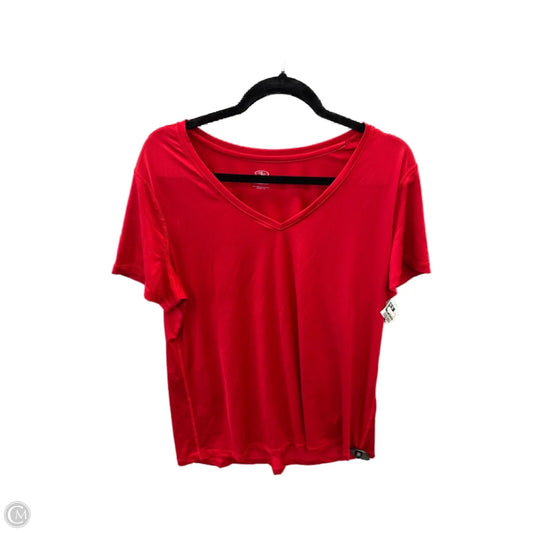 Athletic Top Short Sleeve By Athletic Works In Red, Size: Xxl