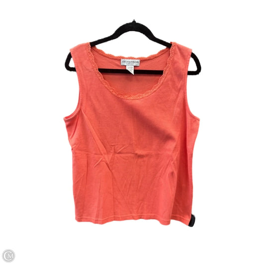Top Sleeveless By Sag Harbor In Orange, Size: L