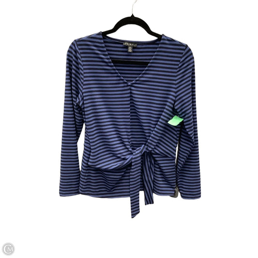 Top Long Sleeve By Tribal In Striped Pattern, Size: M