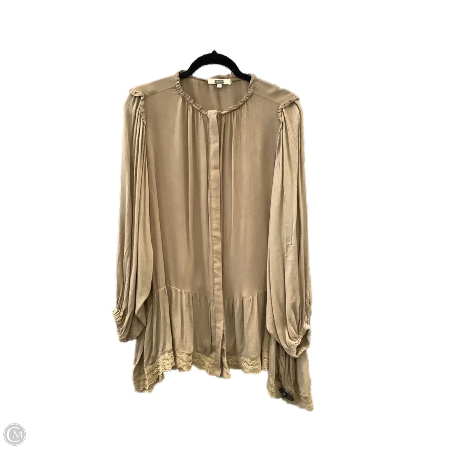 Top Long Sleeve By Clothes Mentor In Green, Size: L