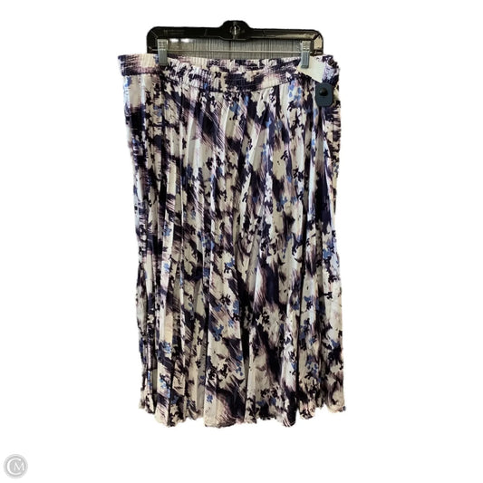 Skirt Midi By Time And Tru In Purple, Size: 3x