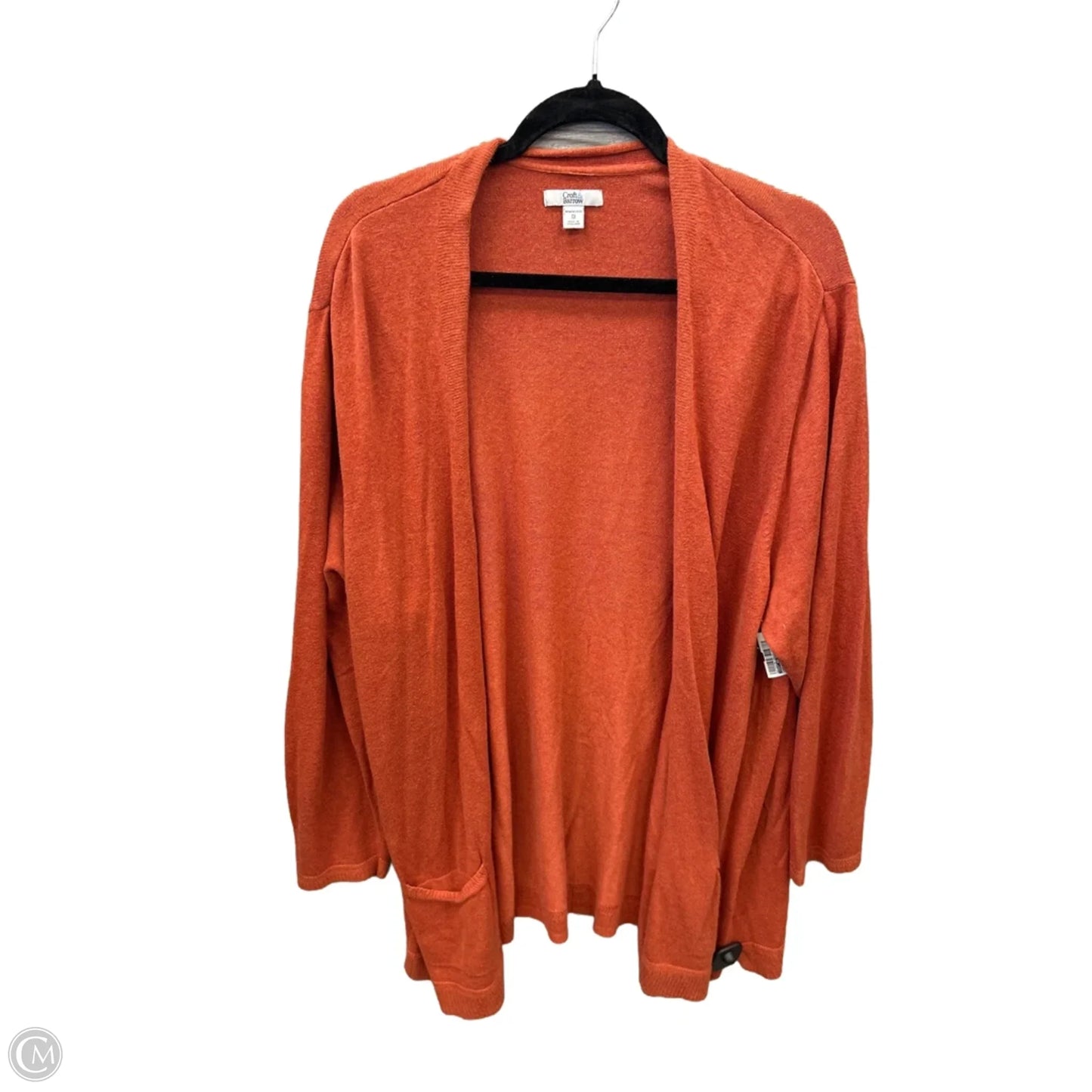 Cardigan By Croft And Barrow In Orange, Size: 3x