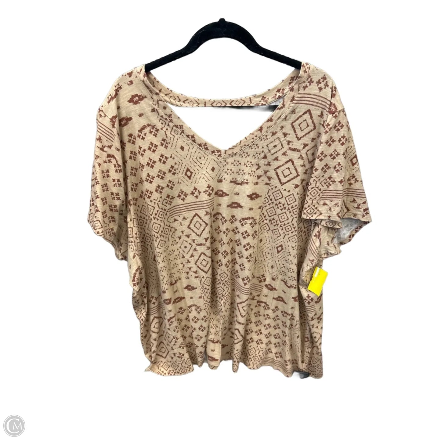 Top Short Sleeve By Sonoma In Brown, Size: 3x