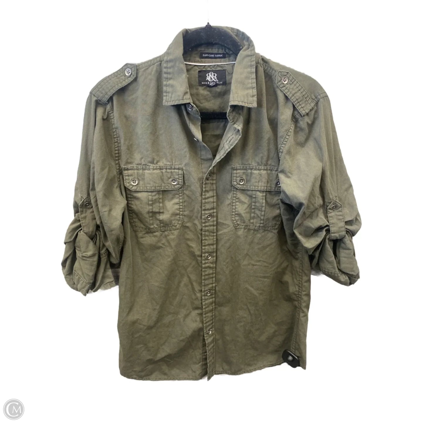 Top Long Sleeve By Rock And Republic In Green, Size: S