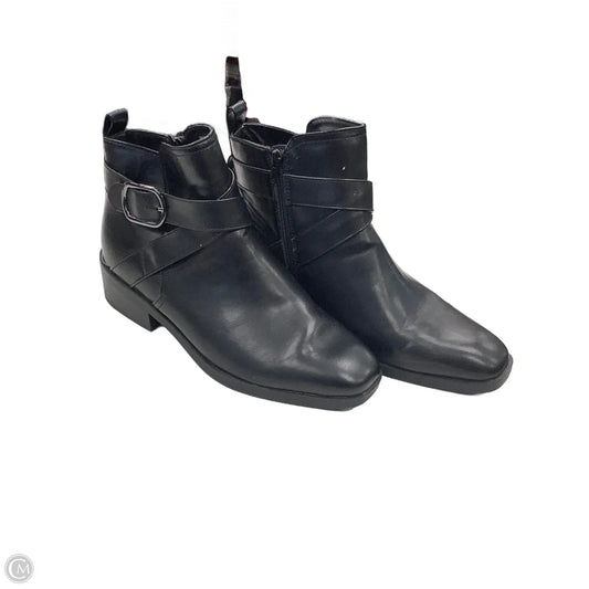 Boots Ankle Heels By Time And Tru In Black, Size: 11