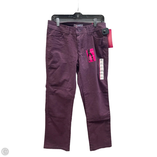 Jeans Straight By Lee In Maroon, Size: 8p