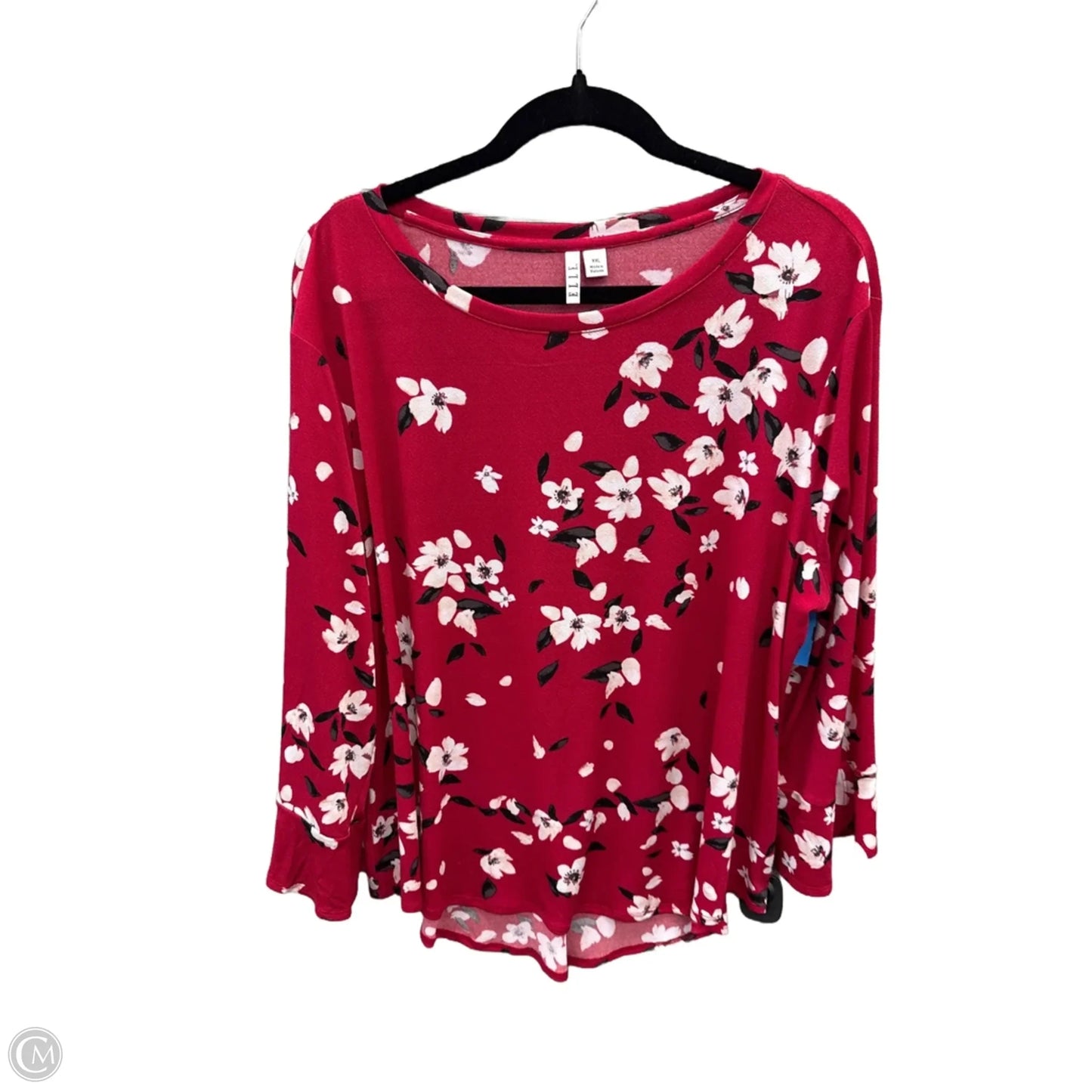 Top Long Sleeve By Elle In Red, Size: Xxl