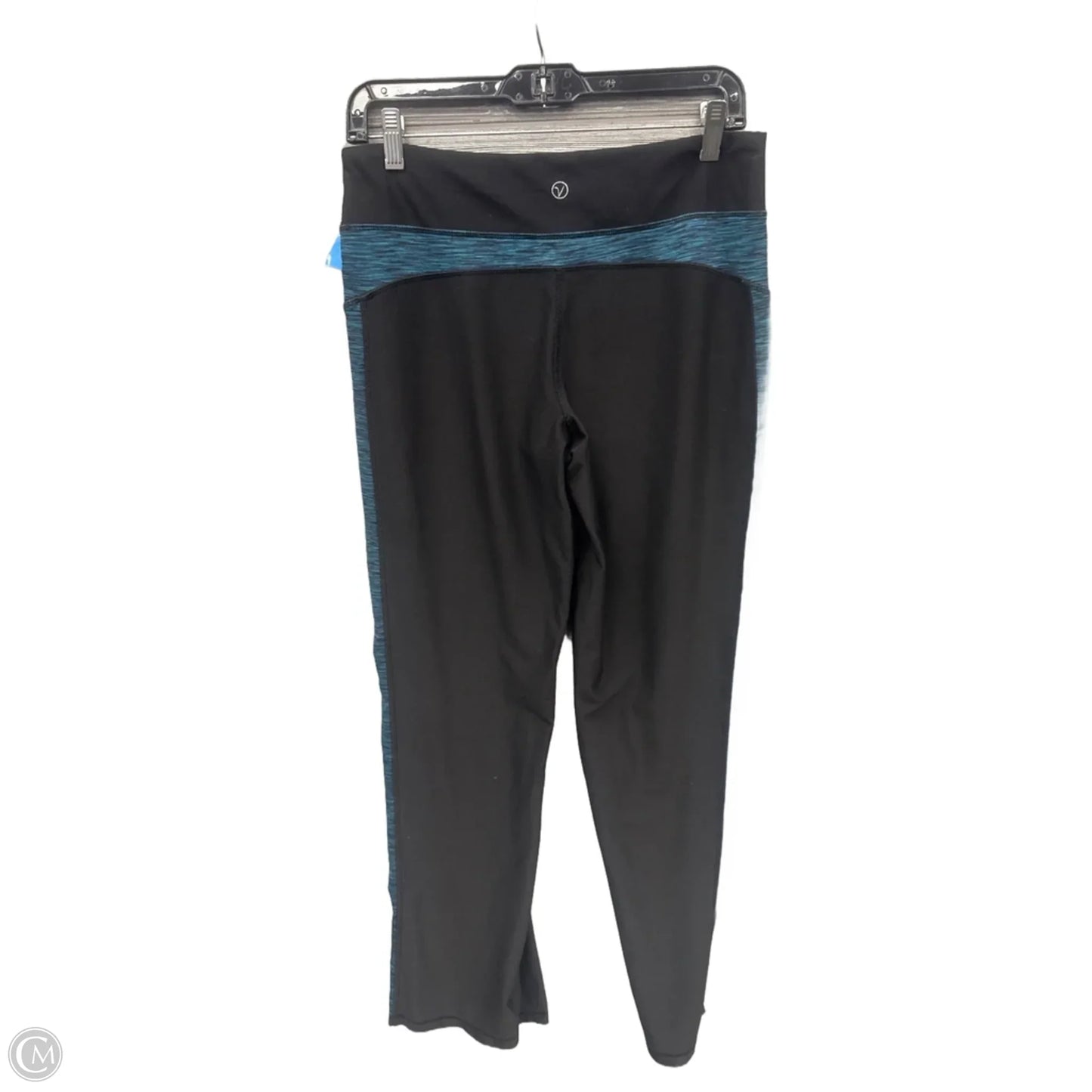 Athletic Leggings By Vogo In Black & Green, Size: M