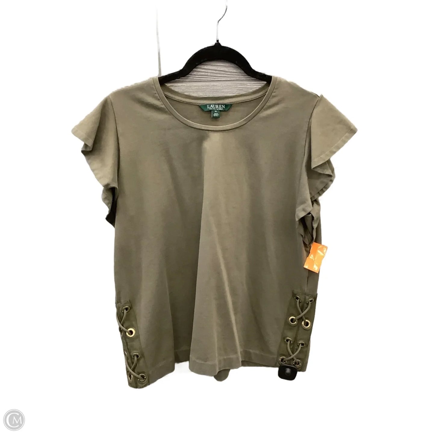 Top Short Sleeve By Lauren By Ralph Lauren In Green, Size: Xl