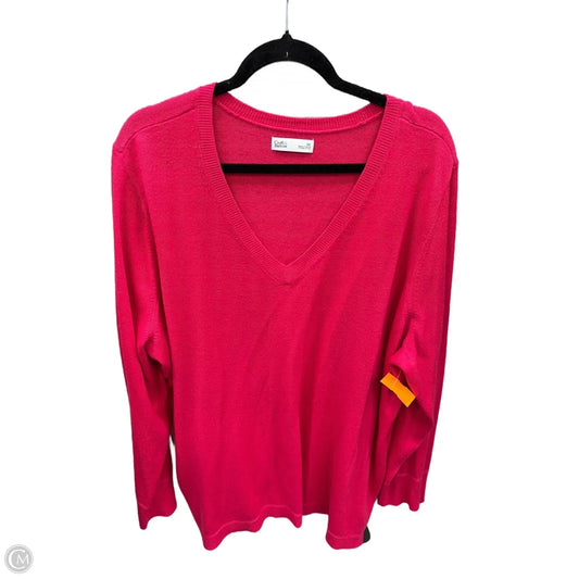 Sweater By Croft And Barrow In Pink, Size: 3x