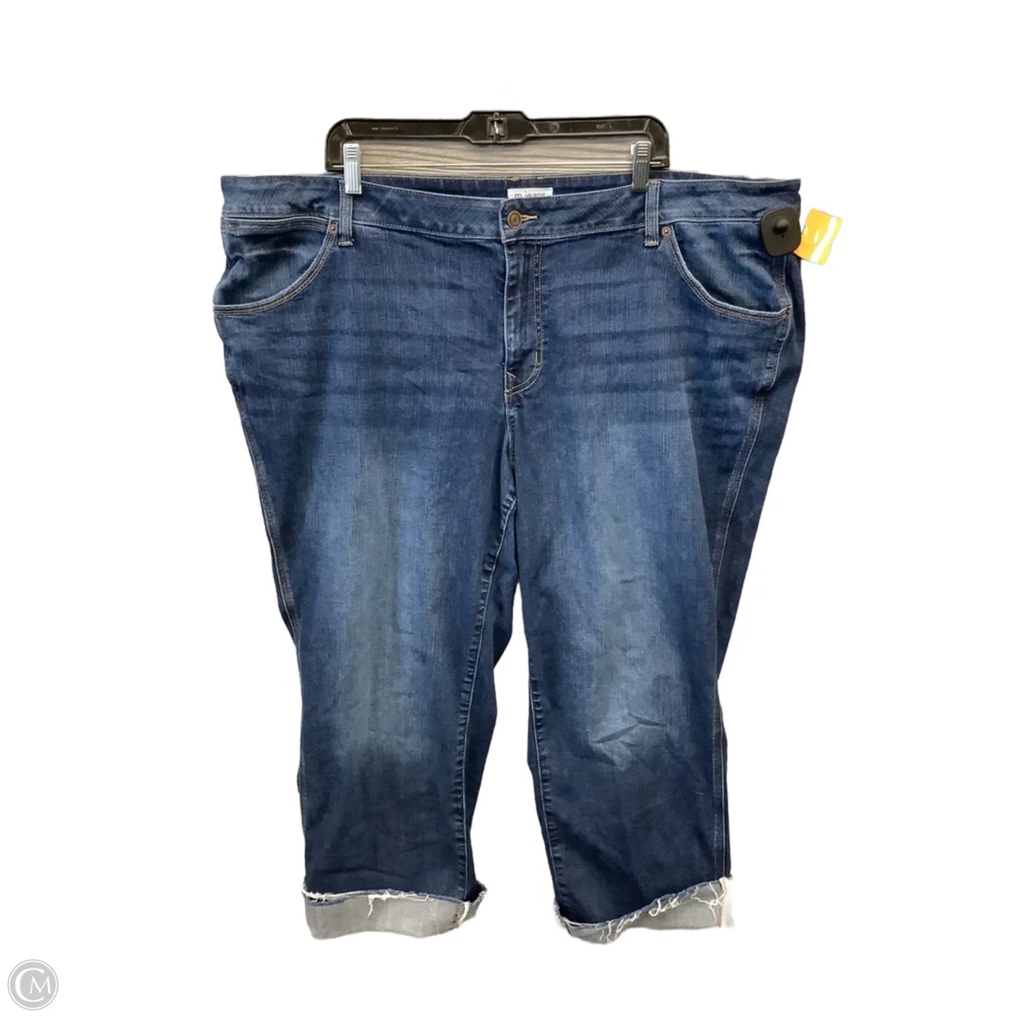 Jeans Cropped By Clothes Mentor In Blue Denim, Size: 24