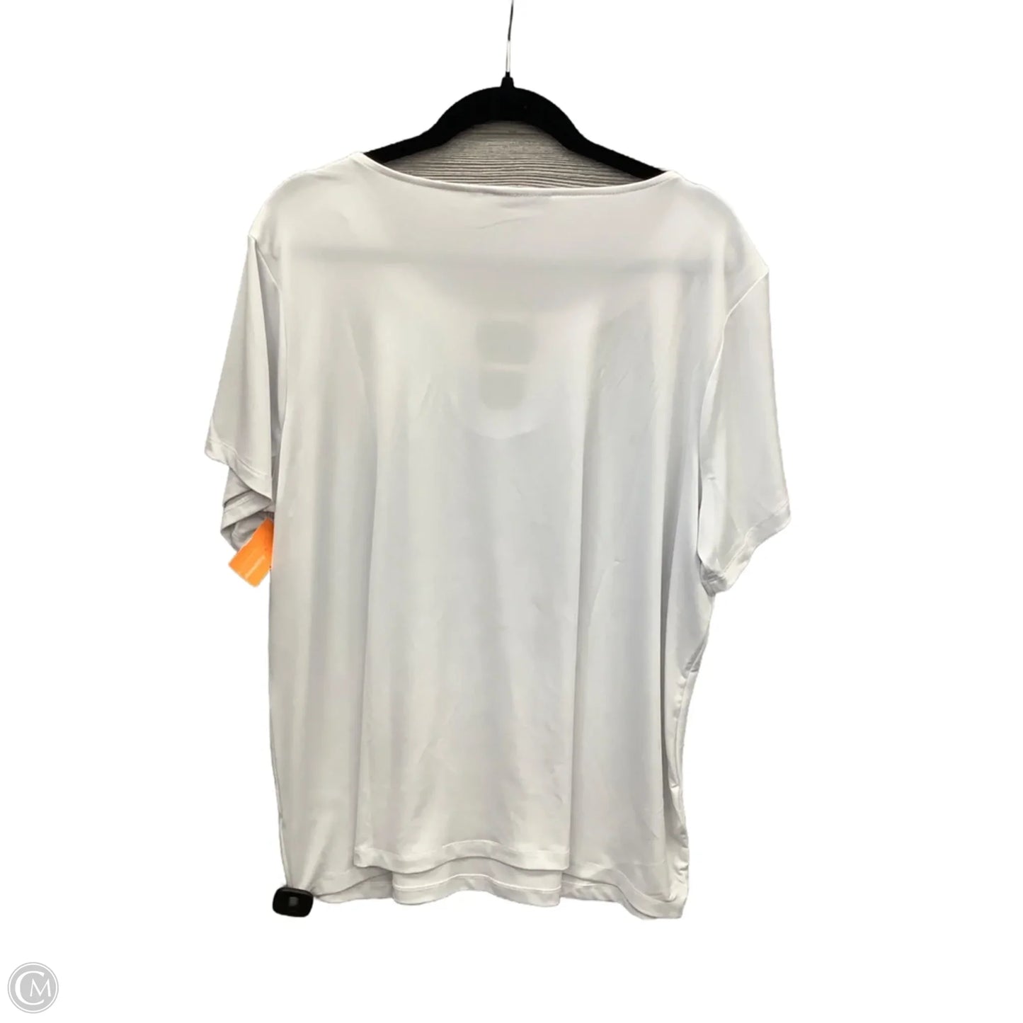 Top Short Sleeve By Susan Graver In White, Size: 2x