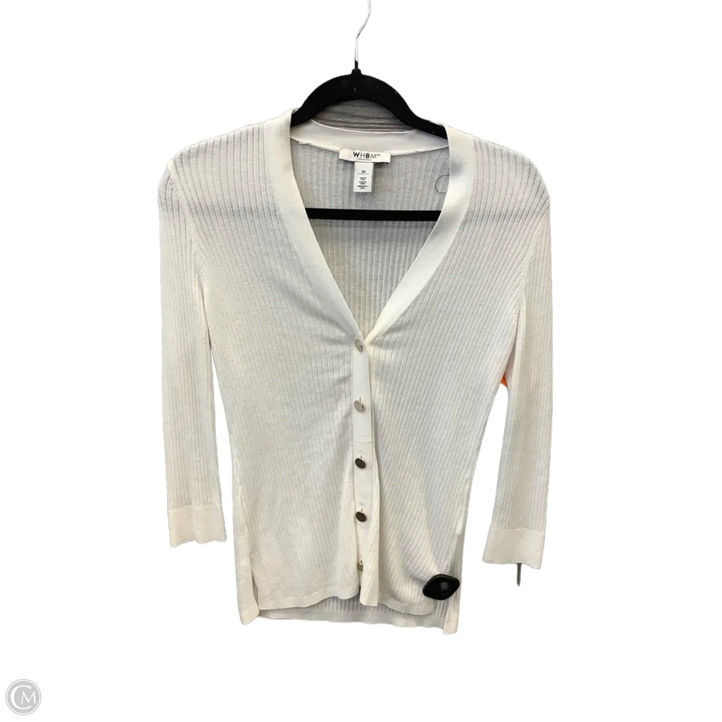Cardigan By Clothes Mentor In White, Size: Xs