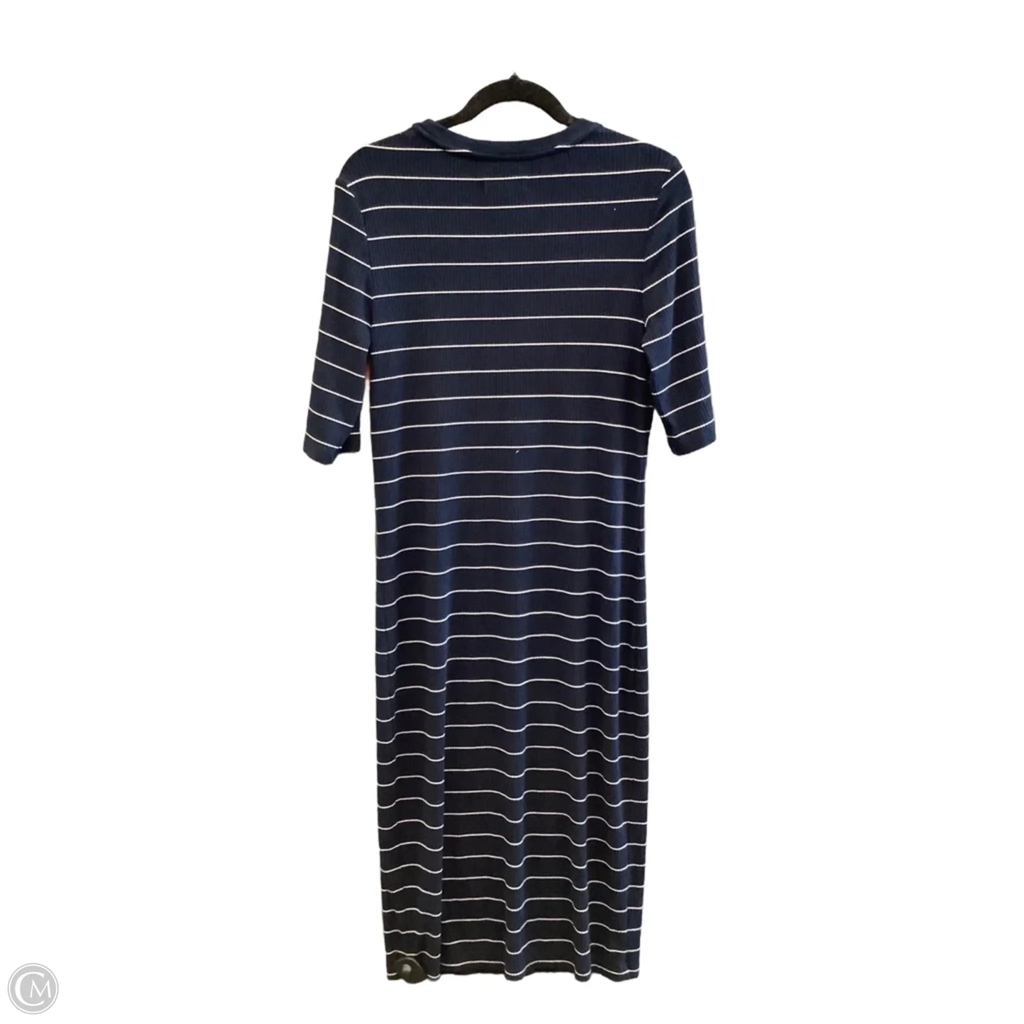 Dress Casual Maxi By Banana Republic In Blue & White, Size: M