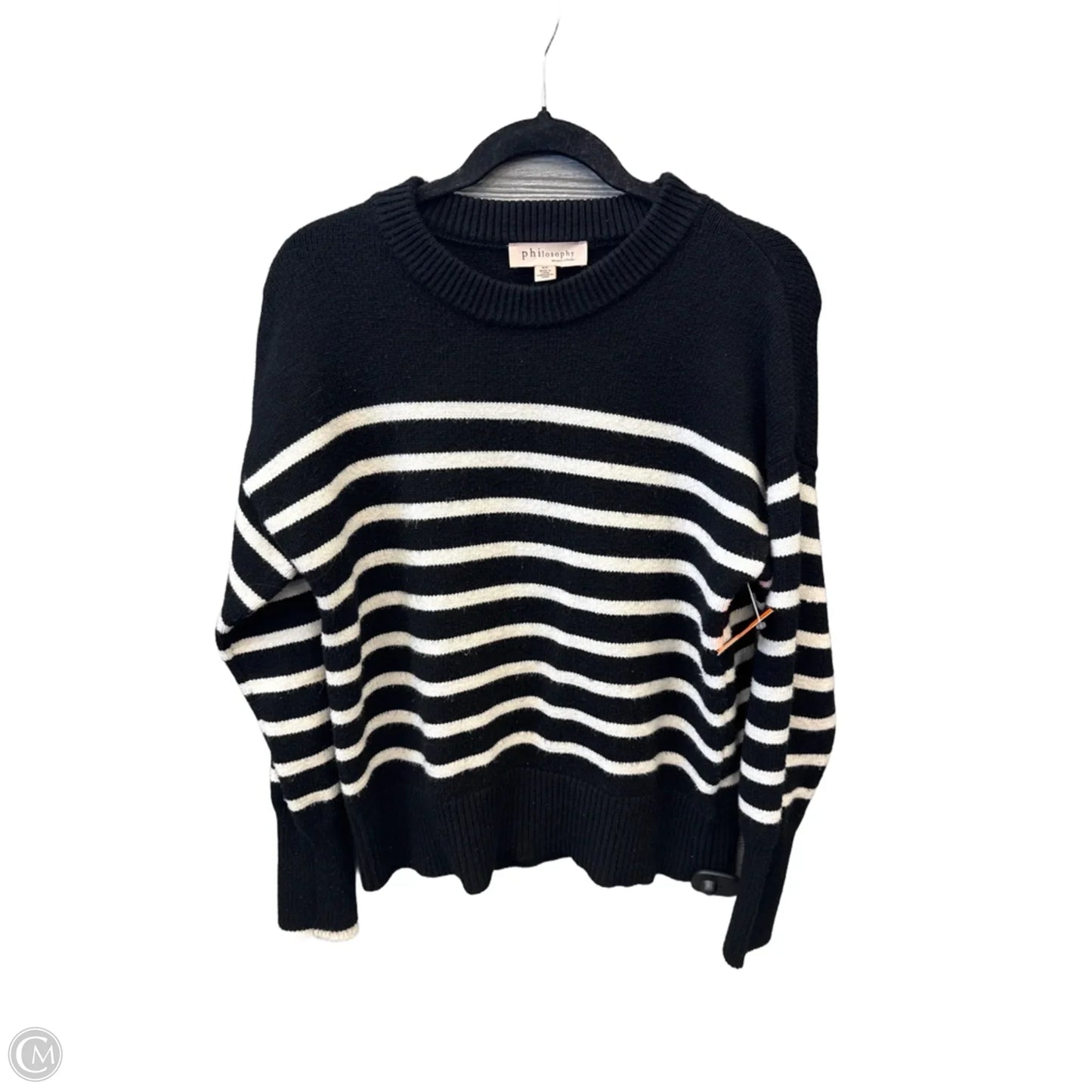 Sweater By Philosophy In Black & White, Size: Sp
