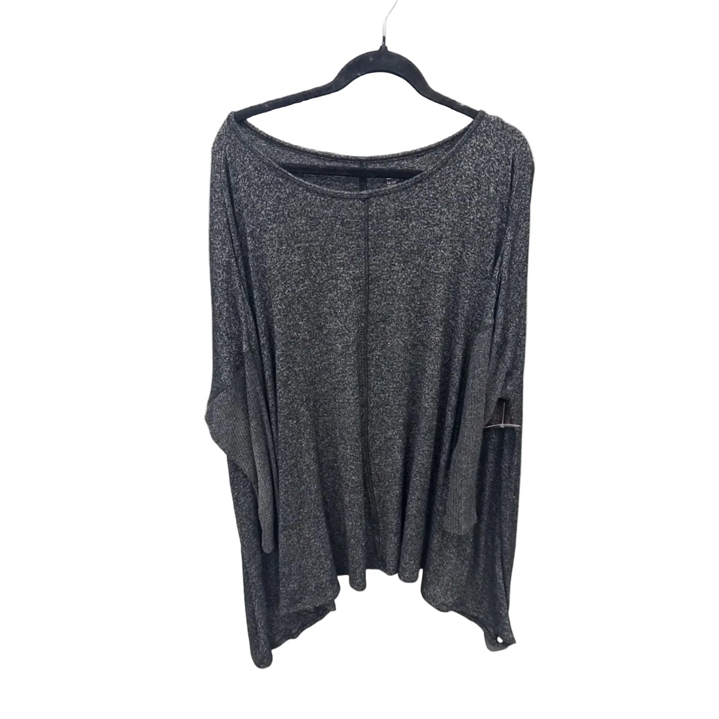 Athletic Top Long Sleeve Crewneck By Livi Active In Grey, Size: 2x