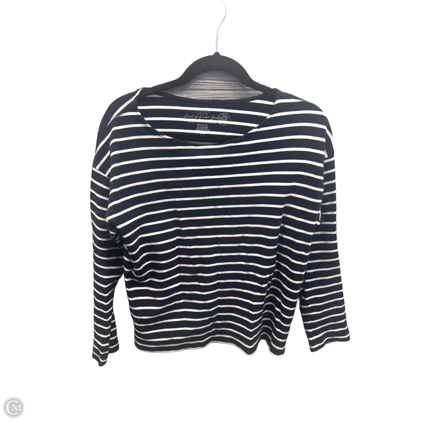Top Long Sleeve By Logg In Striped Pattern, Size: M