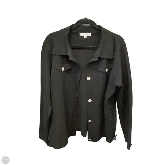 Blazer By Clothes Mentor In Black, Size: 1x
