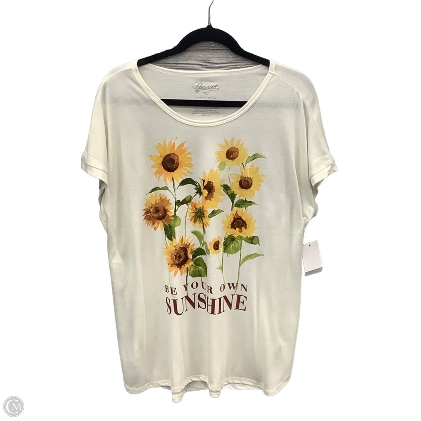 Top Short Sleeve By Clothes Mentor In White, Size: Xl