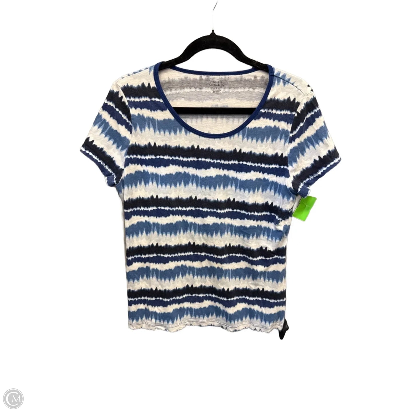 Top Short Sleeve By Falls Creek In Blue, Size: L