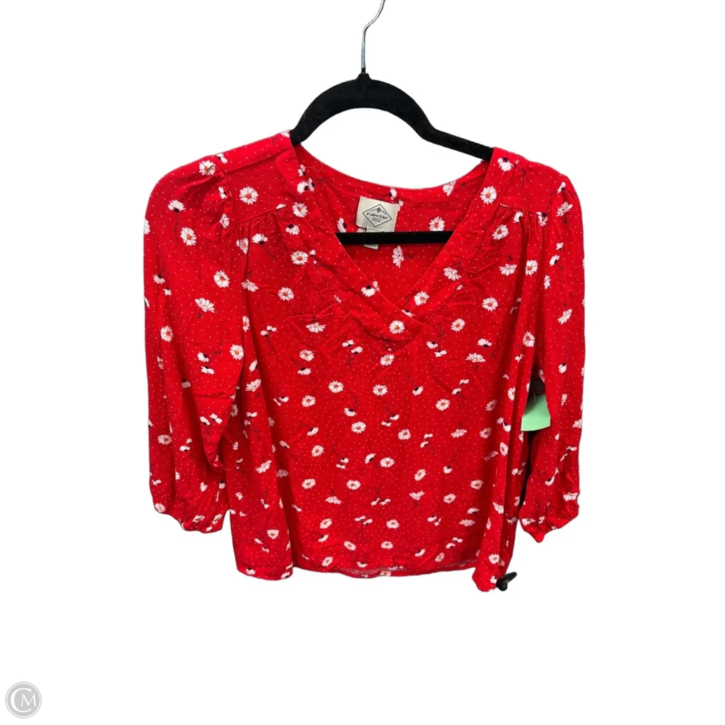 Top Long Sleeve By St Johns Bay In Red, Size: S