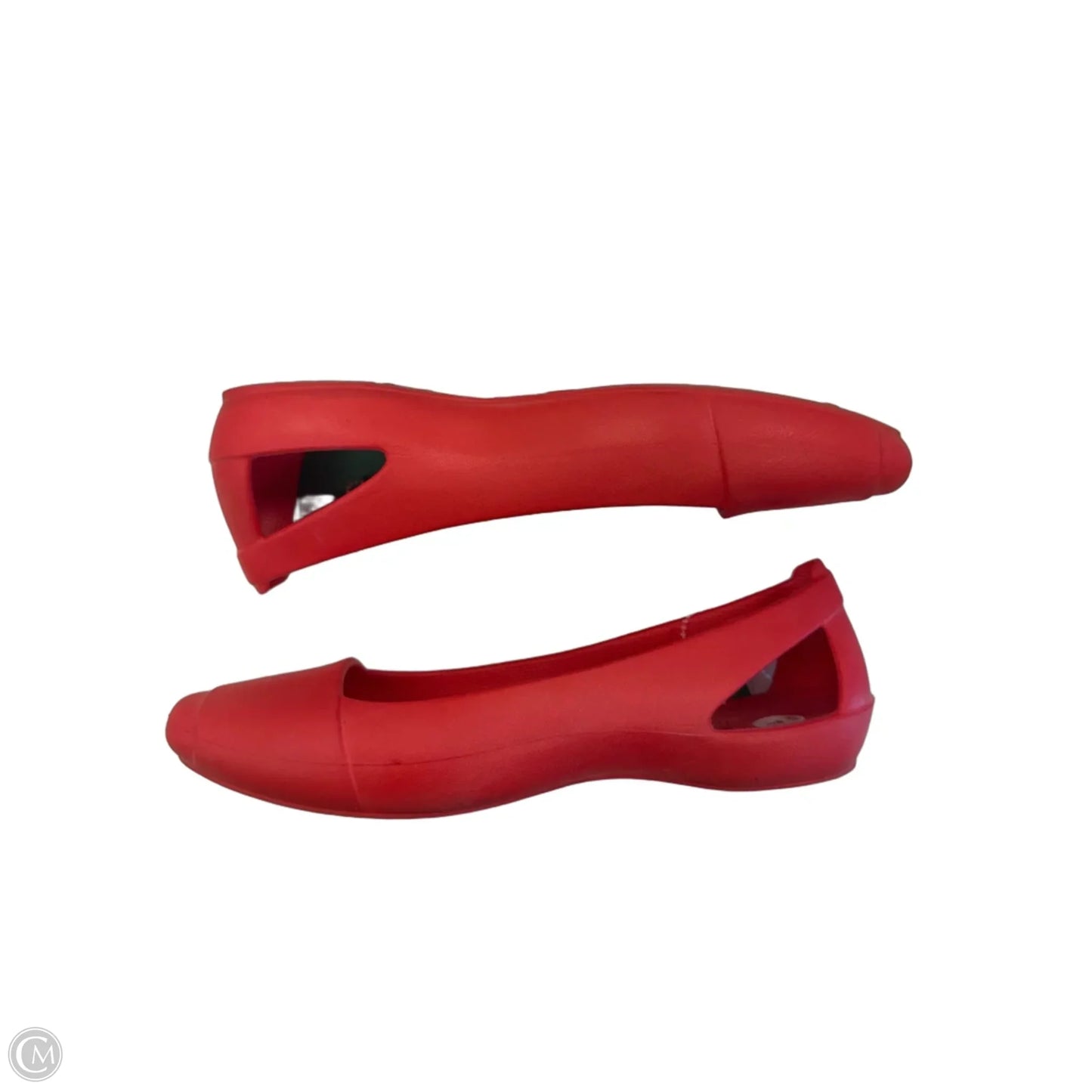 Shoes Flats By Crocs In Red, Size: 7